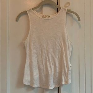 White Free People Crossback Tank